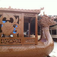 楚风 电动船木船乌篷船 大型公园旅游观光船 木船厂